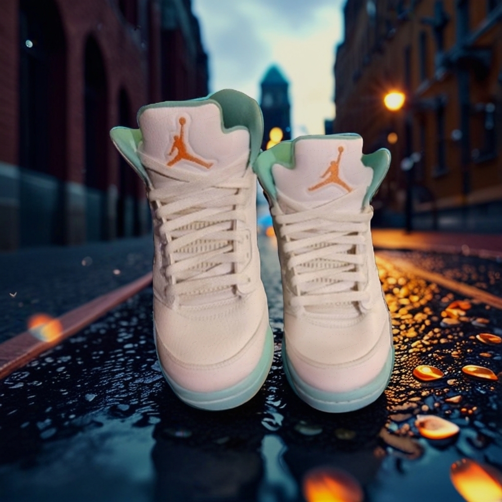 NIKE AIR JORDAN 5 RETRO "LIGHT AQUA" SHOES!